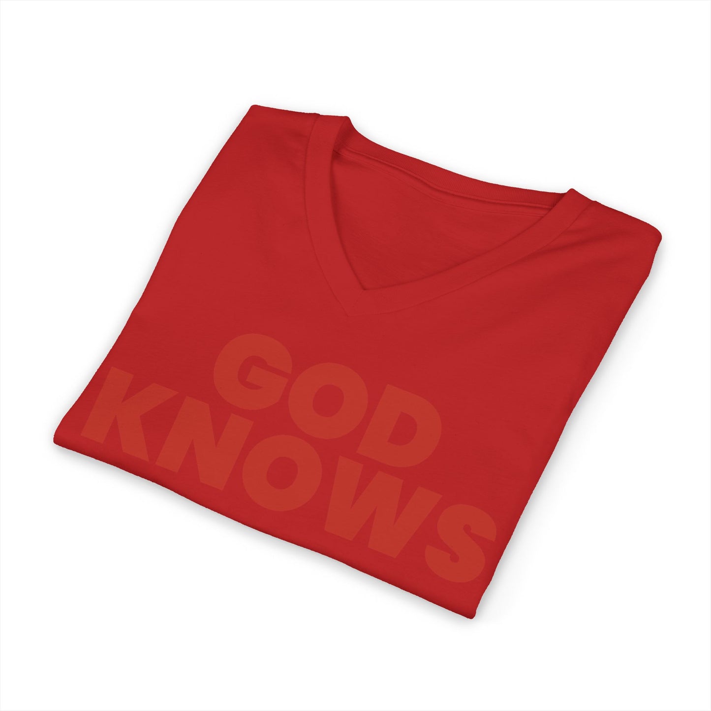 God Knows V-Neck Tee - Jeremiah 29:11 Faith Graphic Tee | Monochromatic Edition