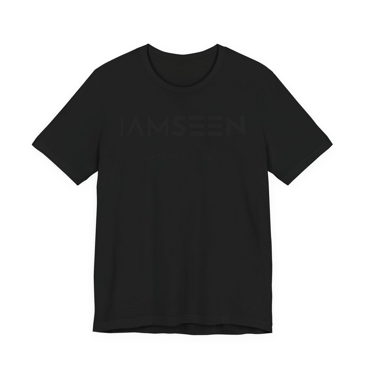 I Am Seen T-Shirt - Matthew 10:29-31 Faith Graphic Tee | Monochromatic Edition