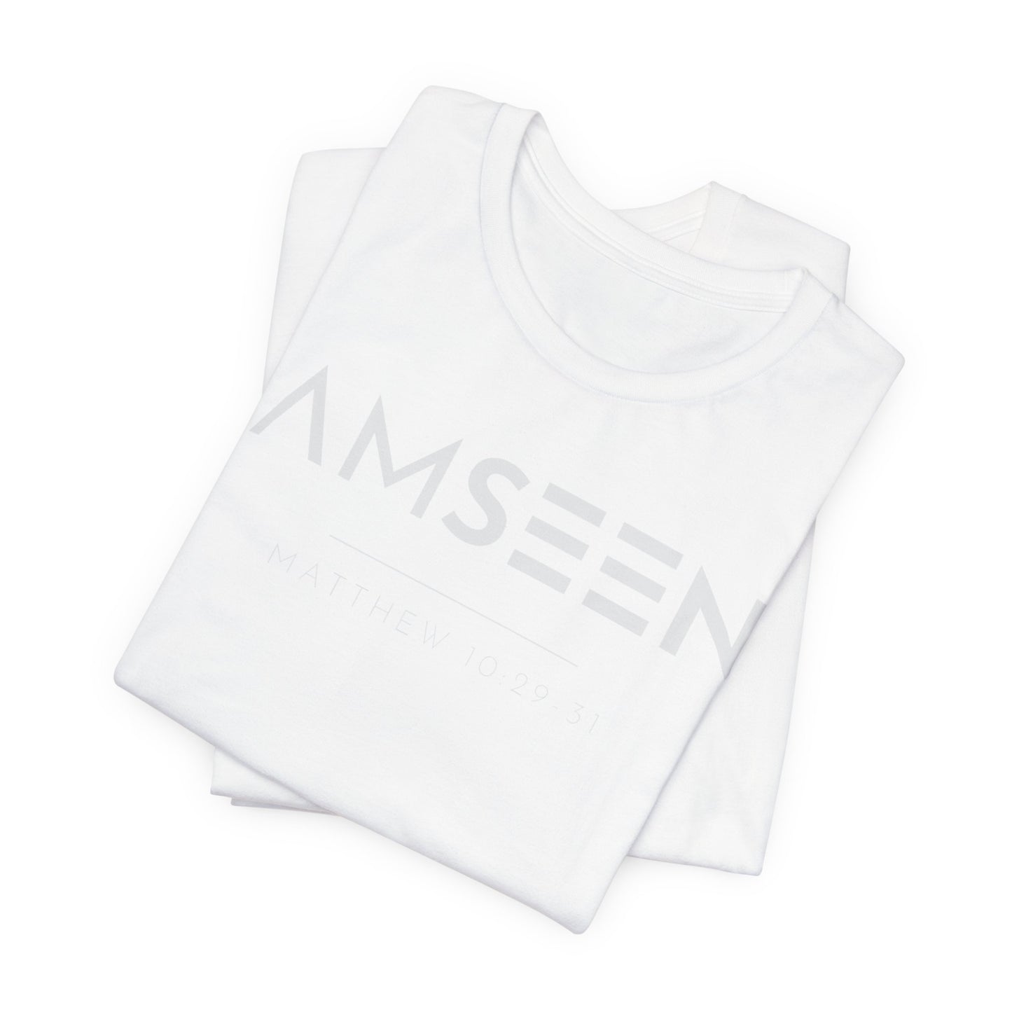 I Am Seen T-Shirt - Matthew 10:29-31 Faith Graphic Tee | Monochromatic Edition