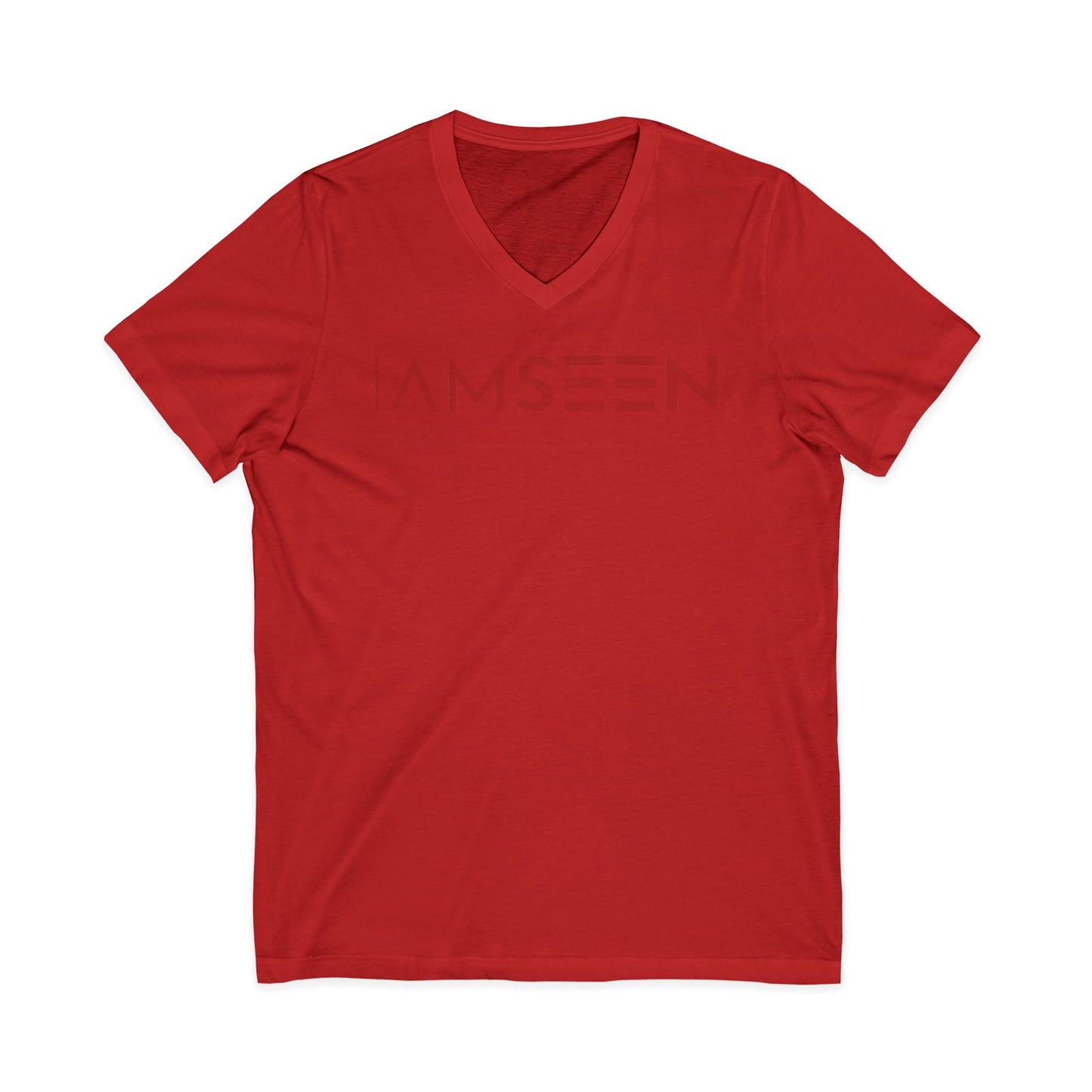 I Am Seen V-Neck Tee - Matthew 10:29-31 Faith Graphic Tee | Monochromatic Edition