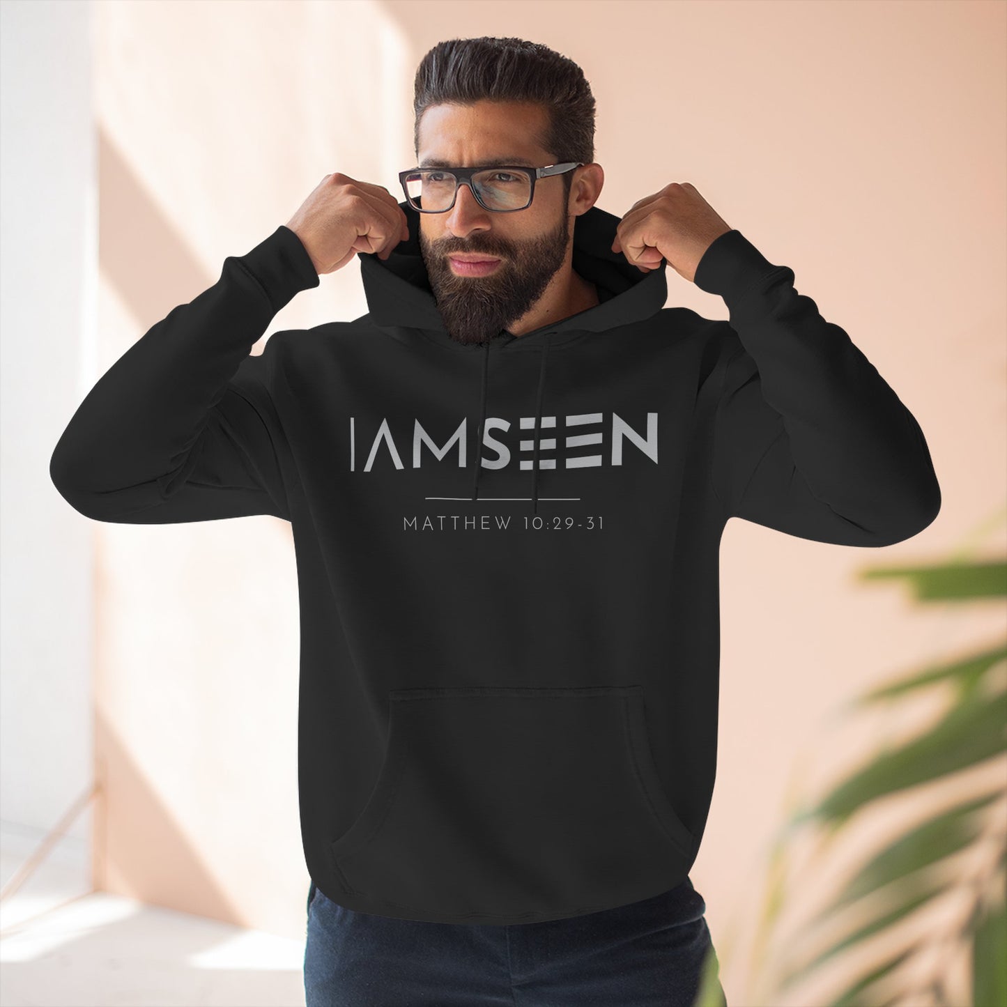 I Am Seen Pullover Hoodie - Matthew 10:29-31 Christian Sweatshirt | Pure Print Edition