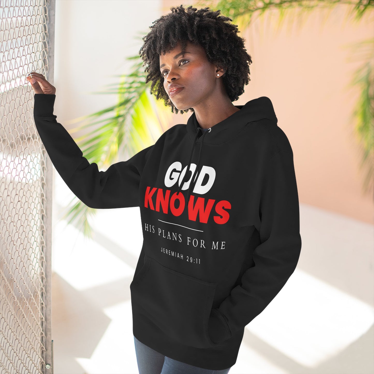 God Knows Pullover Hoodie - Jeremiah 29:11 Christian Sweatshirt