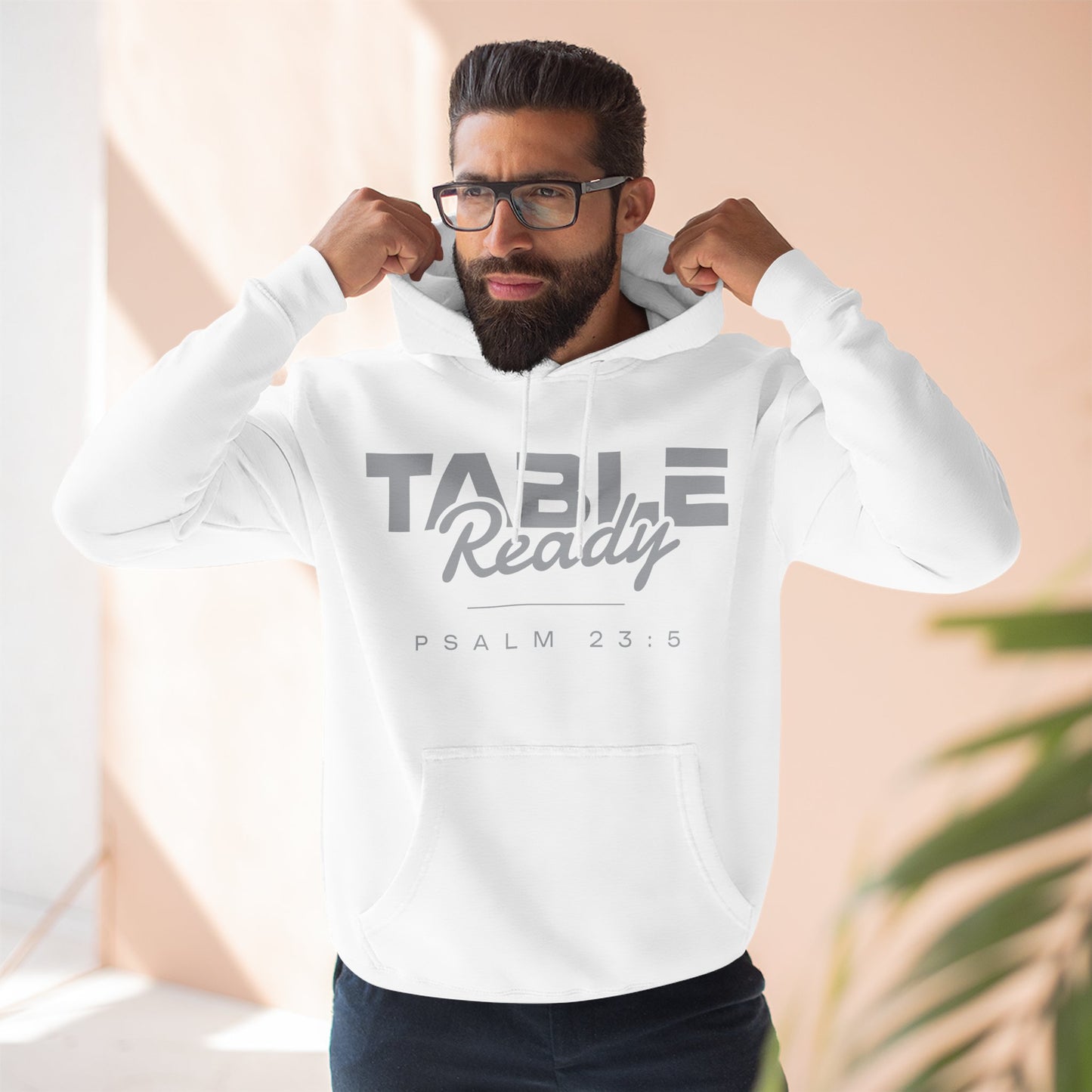 Table Ready Pullover Hoodie - Psalm 23:5 Christian Sweatshirt | Pure Print Edition
