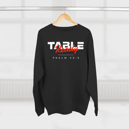 Table Ready Crewneck Sweatshirt - Psalm 23:5 Christian Fleece