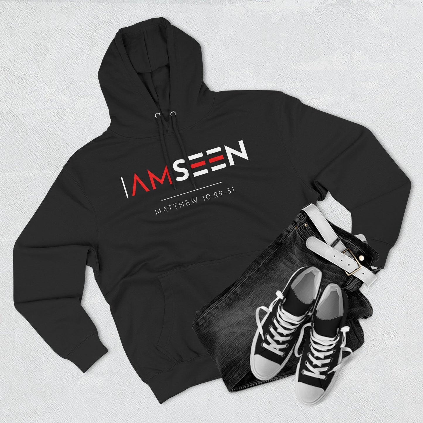 I Am Seen Pullover Hoodie - Matthew 10:29-31 Christian Sweatshirt