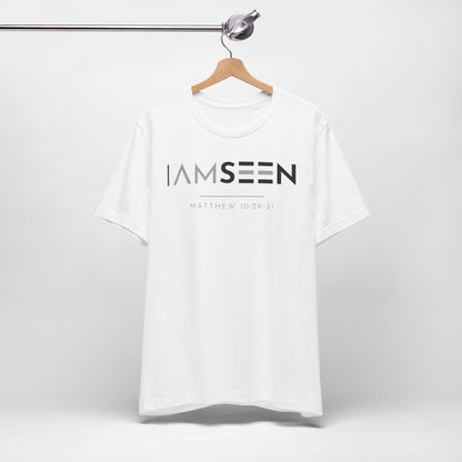 I Am Seen T-Shirt - Matthew 10:29-31 Faith Graphic Tee | Contrast Edition