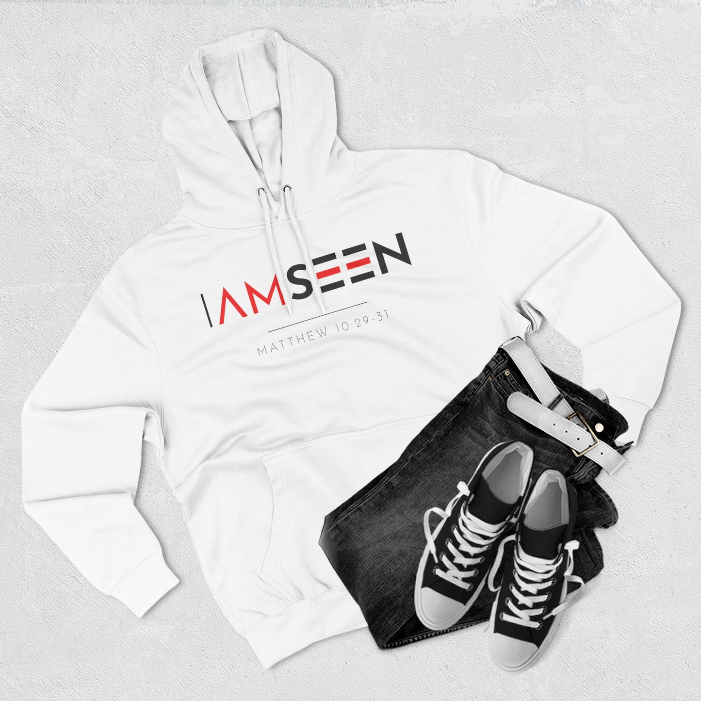 I Am Seen Pullover Hoodie - Matthew 10:29-31 Christian Sweatshirt