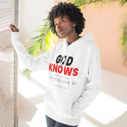 God Knows Pullover Hoodie - Jeremiah 29:11 Christian Sweatshirt
