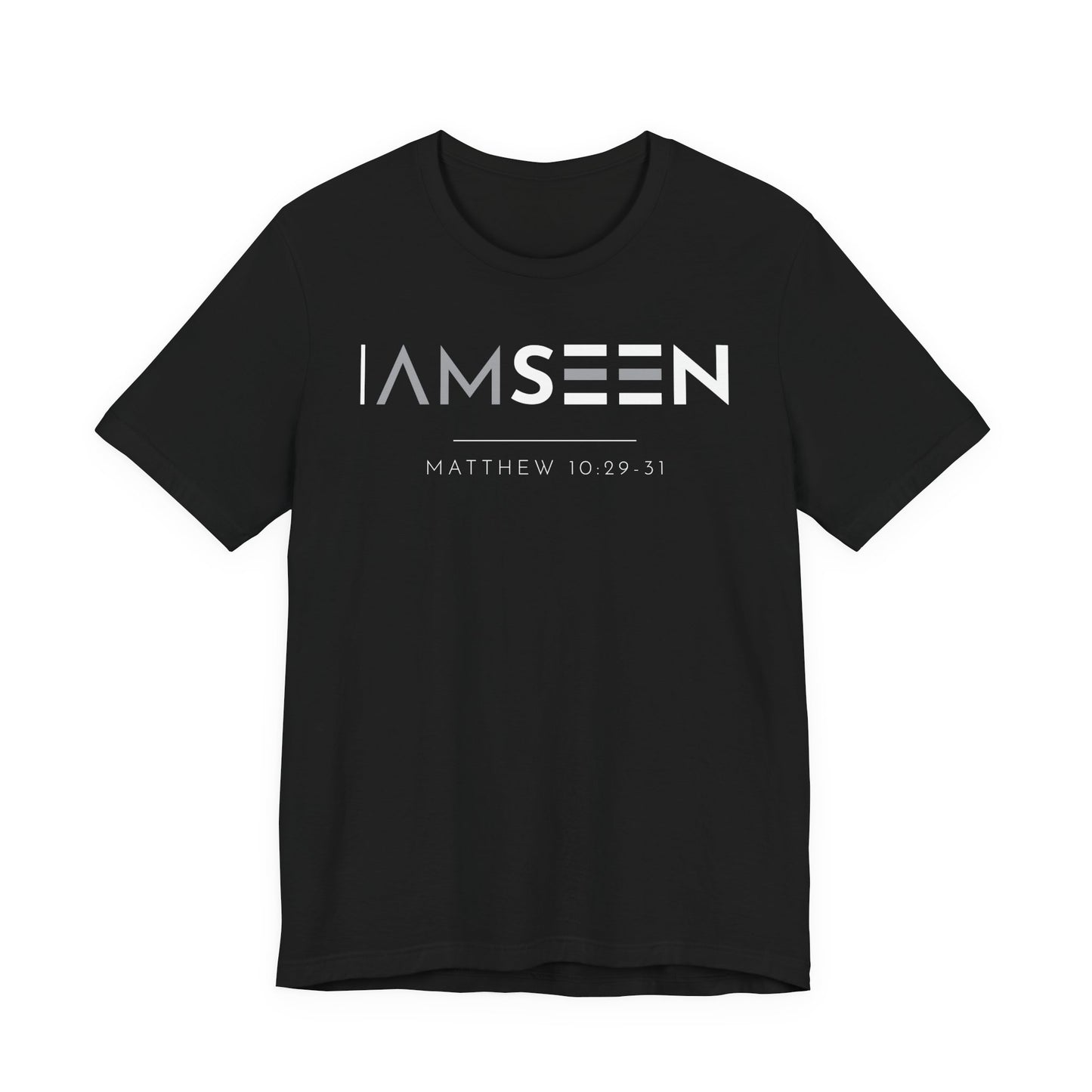 I Am Seen T-Shirt - Matthew 10:29-31 Faith Graphic Tee | Contrast Edition