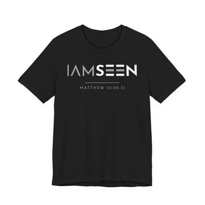 I Am Seen T-Shirt - Matthew 10:29-31 Faith Graphic Tee | Contrast Edition