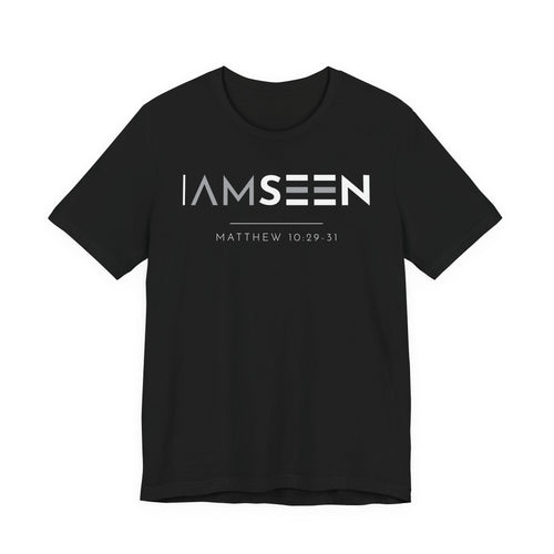 I Am Seen T-Shirt - Matthew 10:29-31 Faith Graphic Tee | Contrast Edition