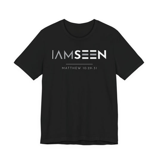 I Am Seen T-Shirt - Matthew 10:29-31 Faith Graphic Tee | Contrast Edition