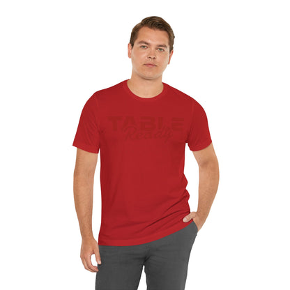 Table Ready T-Shirt - Psalm 23:5 Faith Graphic Tee | Monochromatic Edition