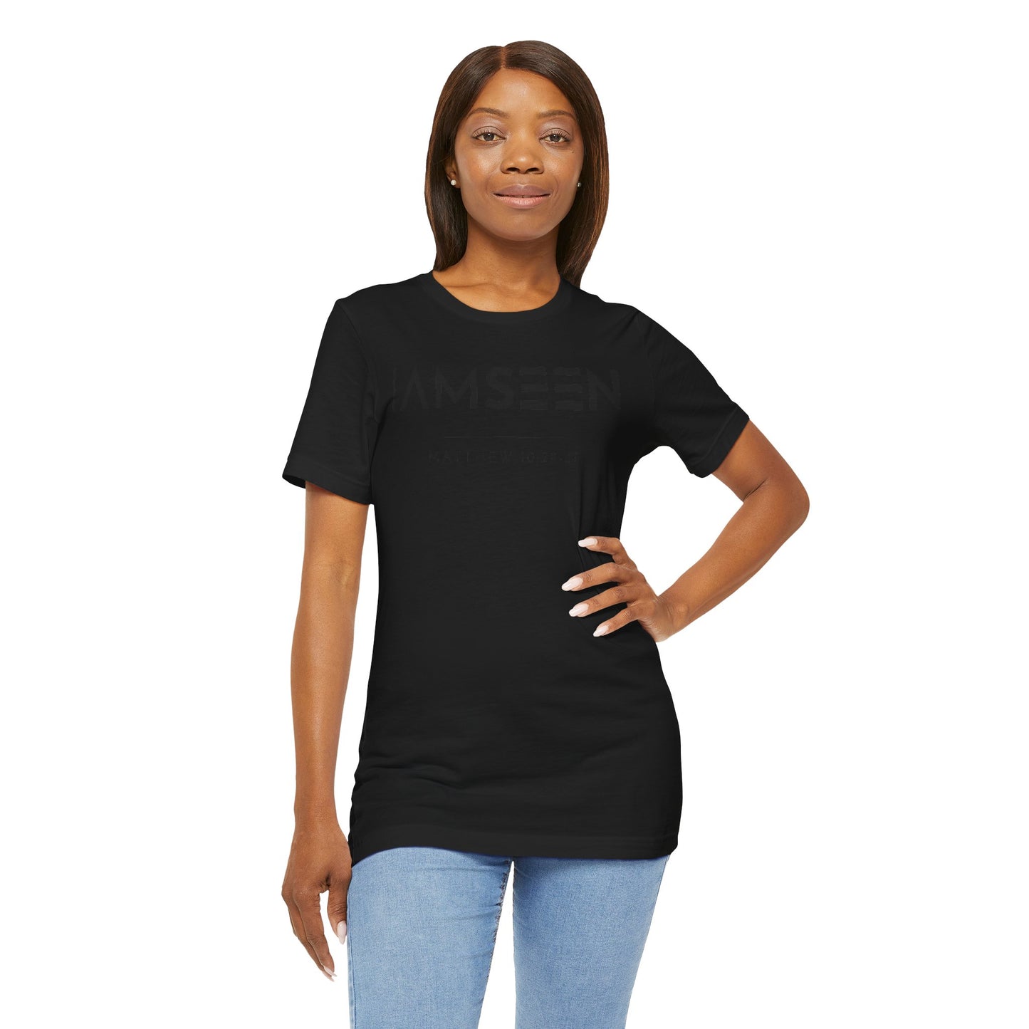 I Am Seen T-Shirt - Matthew 10:29-31 Faith Graphic Tee | Monochromatic Edition