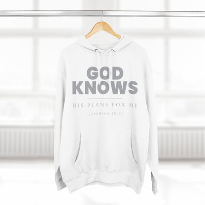 God Knows Pullover Hoodie - Jeremiah 29:11 Christian Sweatshirt | Pure Print Edition