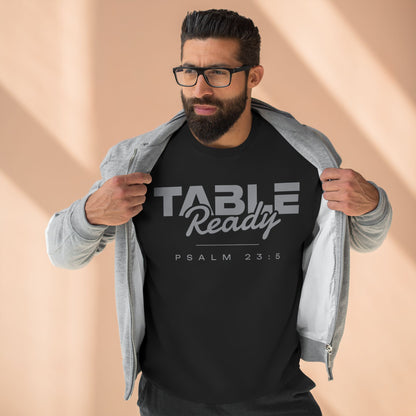 Table Ready Crewneck Sweatshirt - Psalm 23:5 Christian Fleece | Pure Print Edition