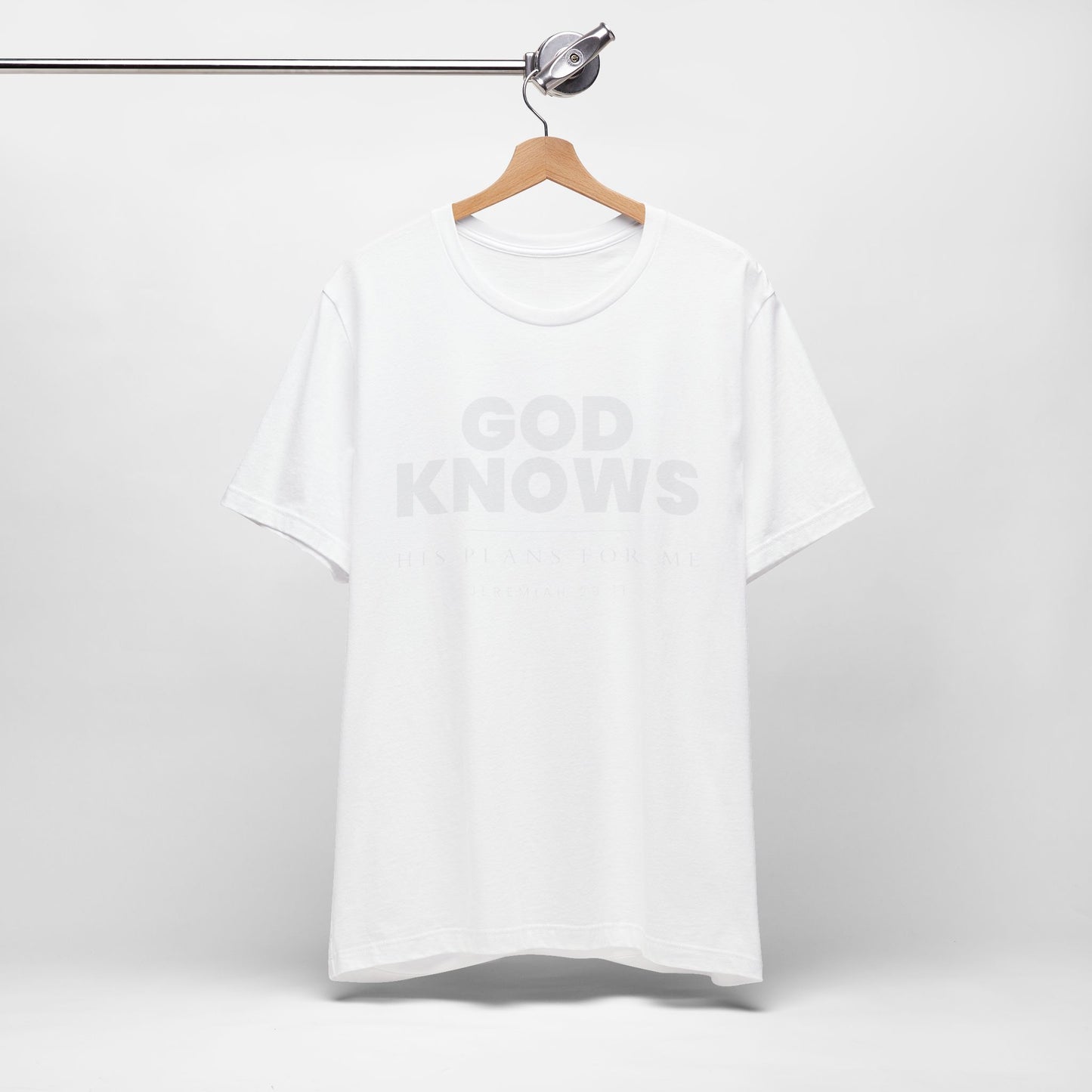 God Knows Tee - Jeremiah 29:11 Faith Graphic Tee | Monochromatic Edition