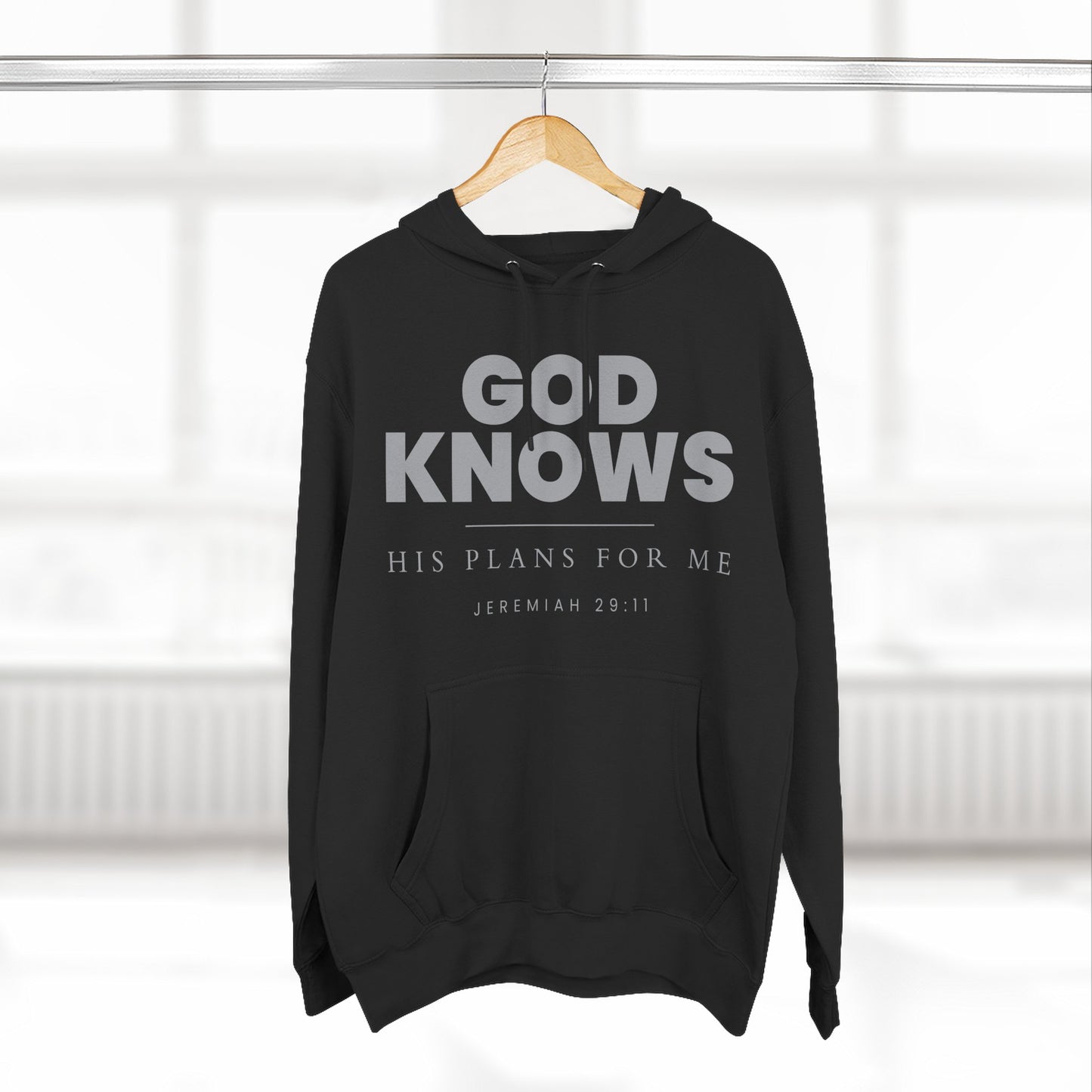 God Knows Pullover Hoodie - Jeremiah 29:11 Christian Sweatshirt | Pure Print Edition