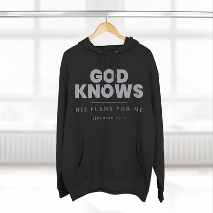 God Knows Pullover Hoodie - Jeremiah 29:11 Christian Sweatshirt | Pure Print Edition