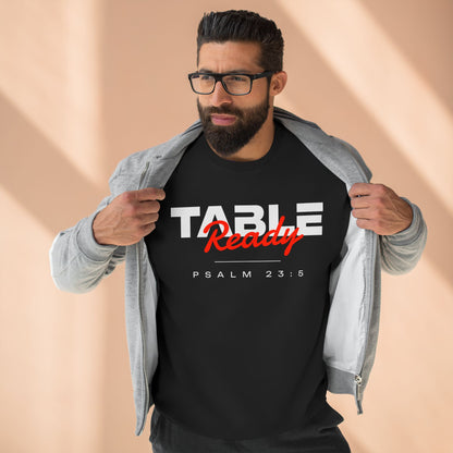 Table Ready Crewneck Sweatshirt - Psalm 23:5 Christian Fleece