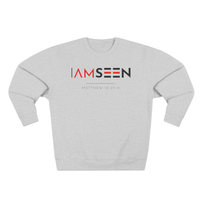 I Am Seen Crewneck Sweatshirt - Matthew 10:29-31 Christian Fleece