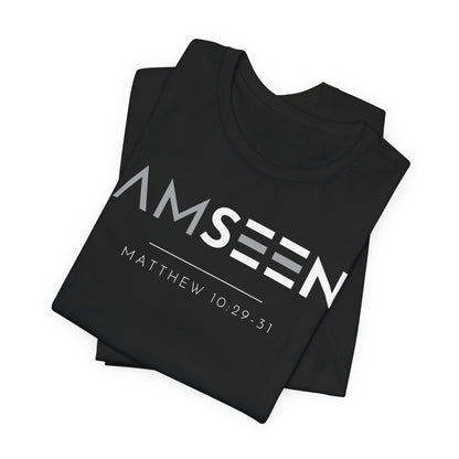 I Am Seen T-Shirt - Matthew 10:29-31 Faith Graphic Tee | Contrast Edition