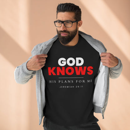 God Knows Crewneck Sweatshirt - Jeremiah 29:11 Christian Fleece