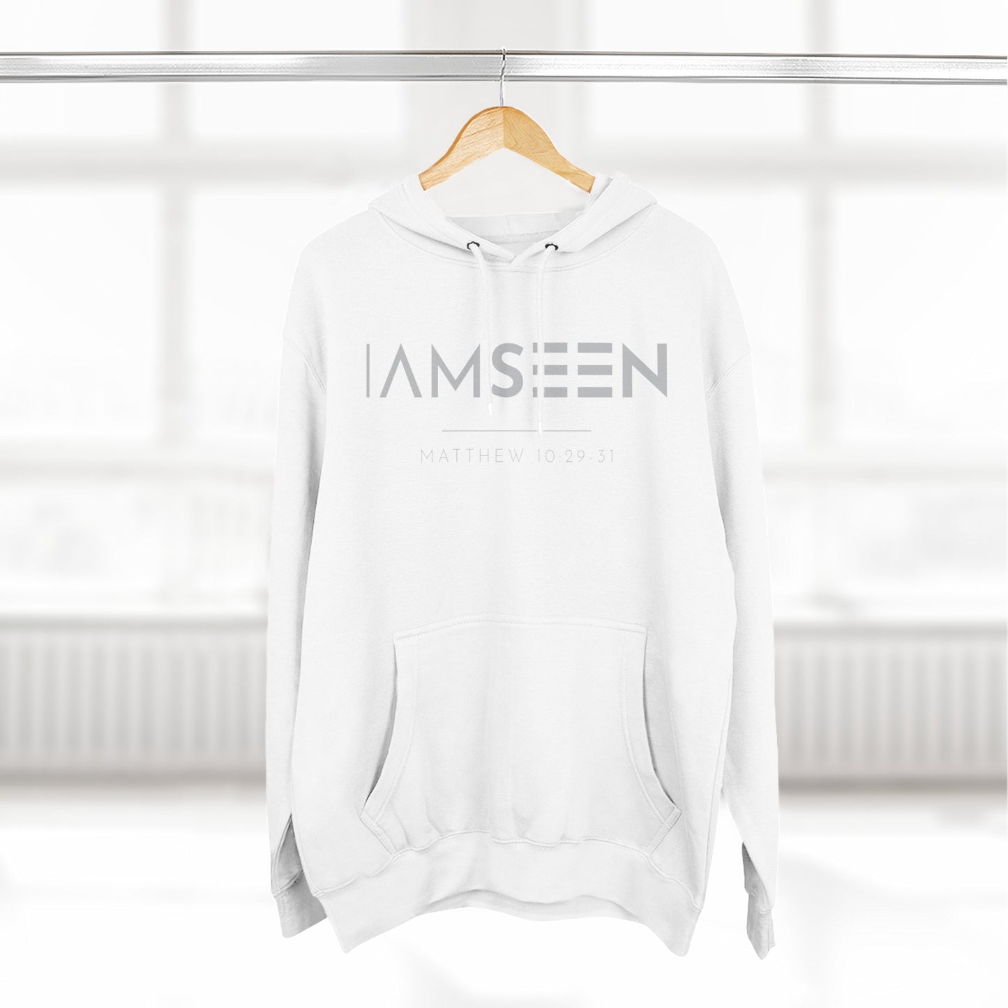 I Am Seen Pullover Hoodie - Matthew 10:29-31 Christian Sweatshirt | Pure Print Edition