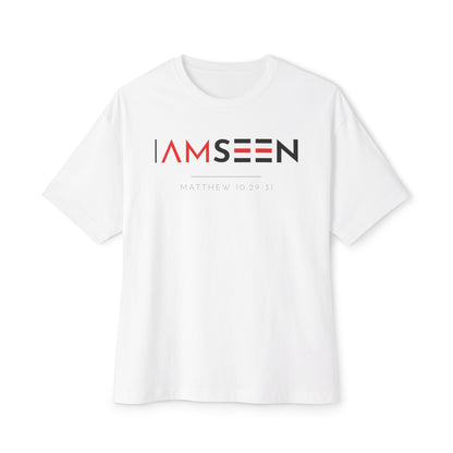I Am Seen Oversized Tee - Matthew 10:29-31 Faith Graphic Tee | Oversized Edition