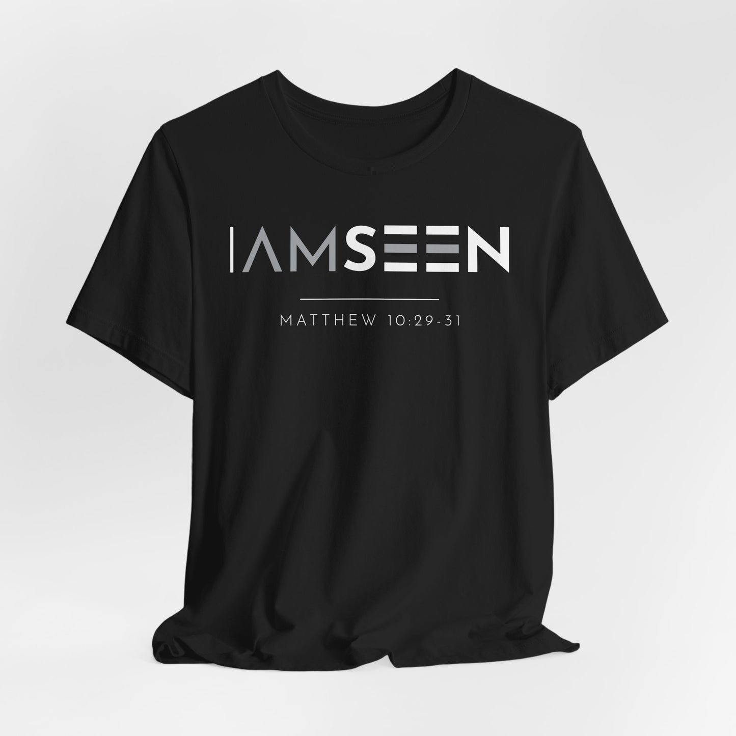 I Am Seen T-Shirt - Matthew 10:29-31 Faith Graphic Tee | Contrast Edition