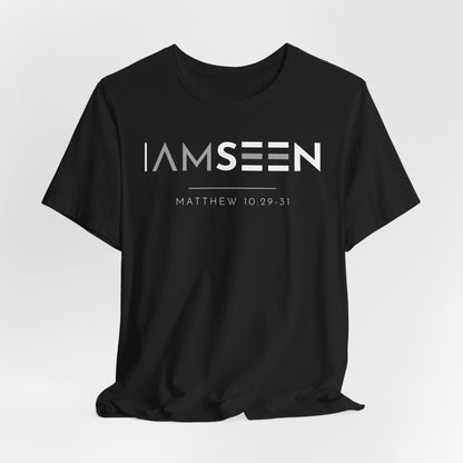 I Am Seen T-Shirt - Matthew 10:29-31 Faith Graphic Tee | Contrast Edition