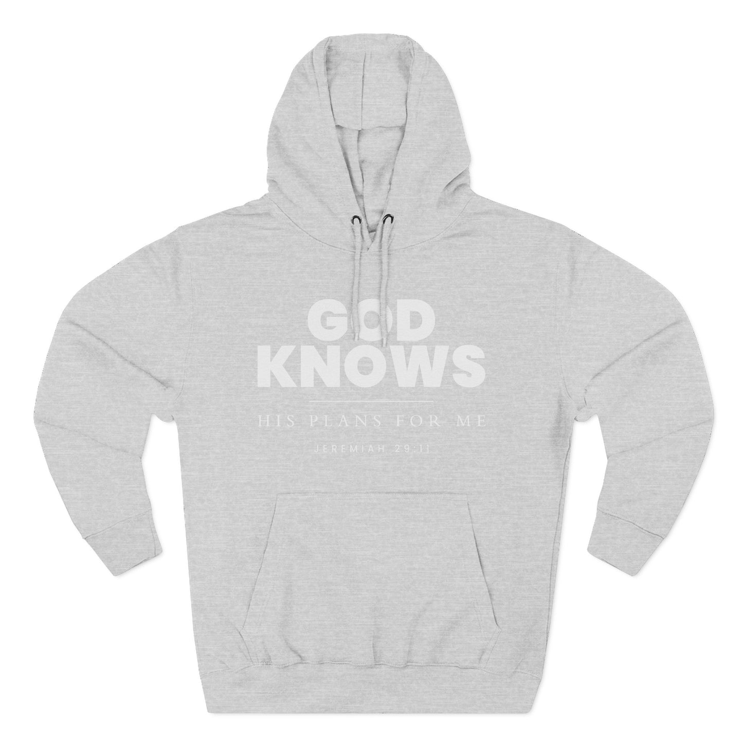God Knows Pullover Hoodie - Jeremiah 29:11 Christian Sweatshirt | Pure Print Edition