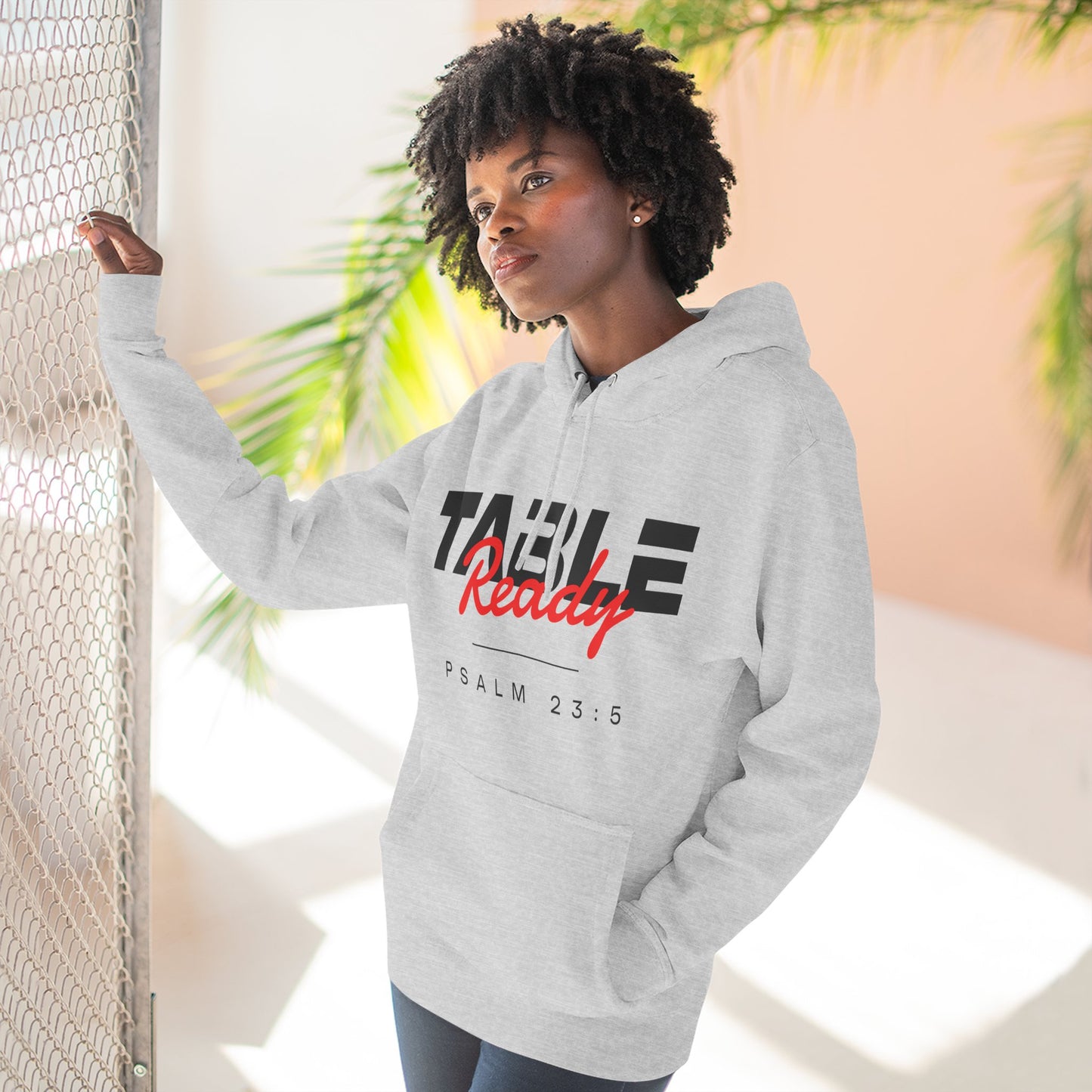 Table Ready Pullover Hoodie - Psalm 23:5 Christian Sweatshirt