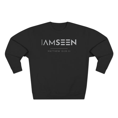 I Am Seen Crewneck Sweatshirt - Matthew 10:29-31 Christian Fleece | Pure Print Edition