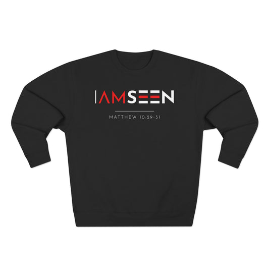 I Am Seen Crewneck Sweatshirt - Matthew 10:29-31 Christian Fleece