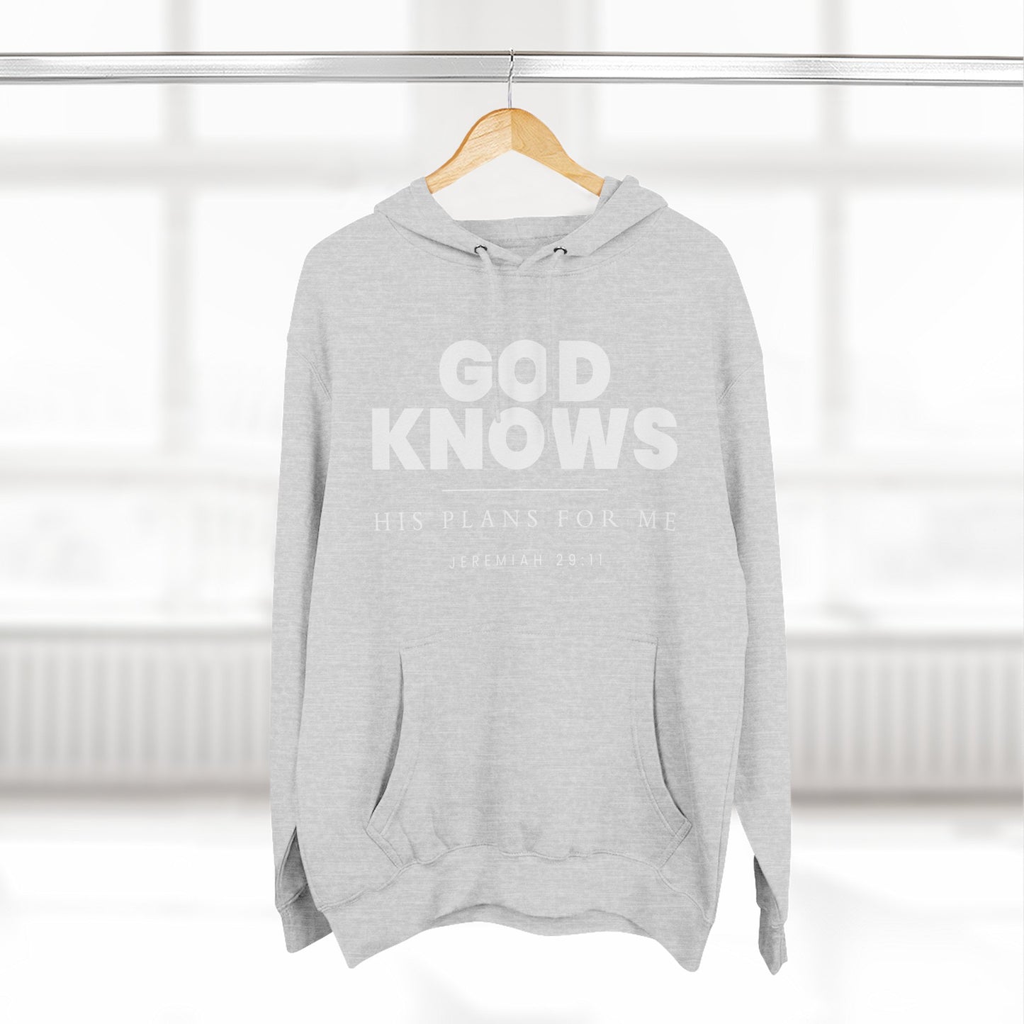 God Knows Pullover Hoodie - Jeremiah 29:11 Christian Sweatshirt | Pure Print Edition