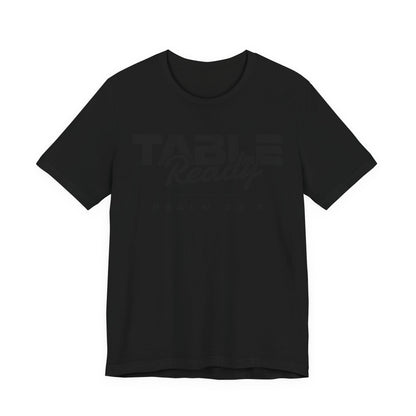 Table Ready T-Shirt - Psalm 23:5 Faith Graphic Tee | Monochromatic Edition