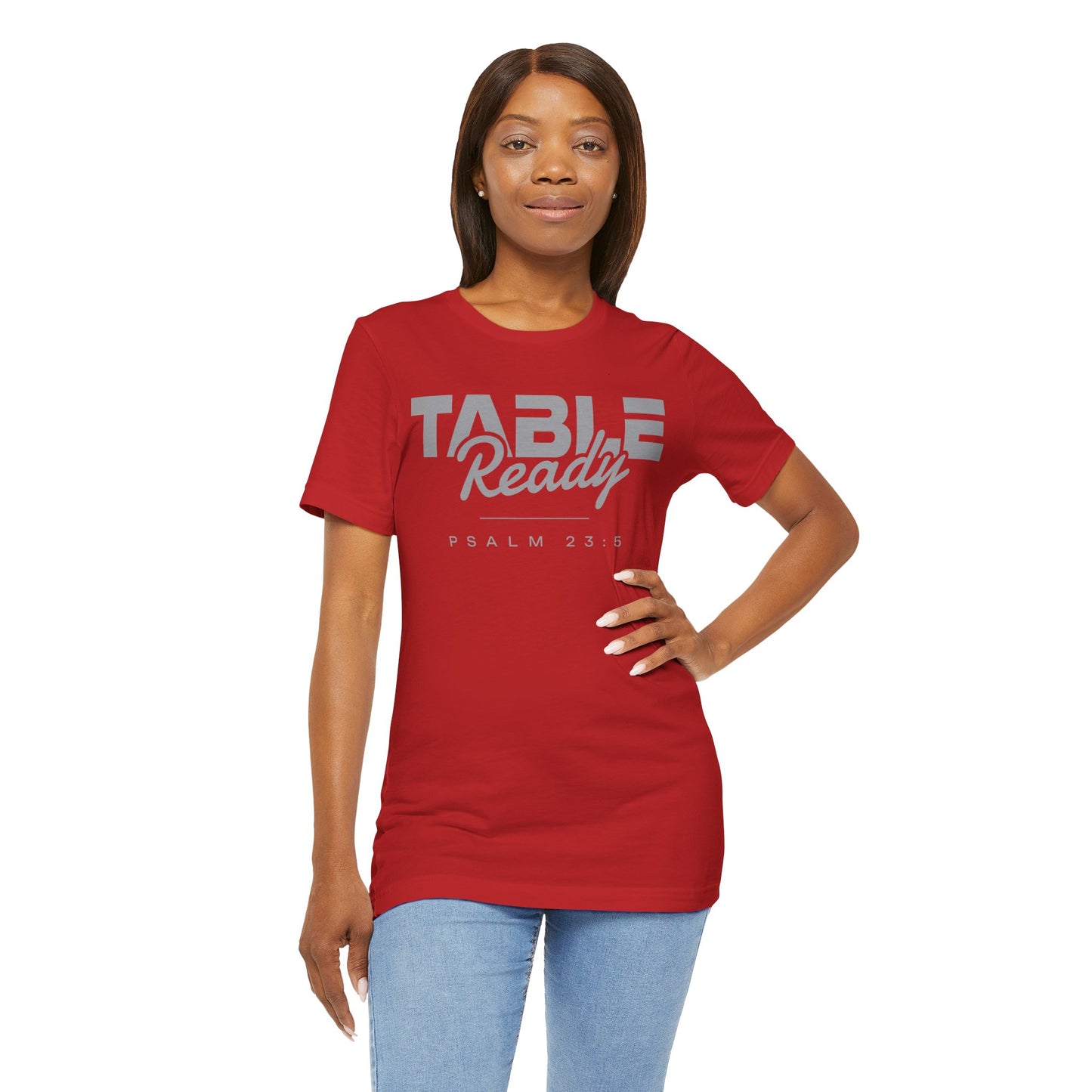 Table Ready T-Shirt - Psalm 23:5 Faith Graphic Tee | Pure Print Edition