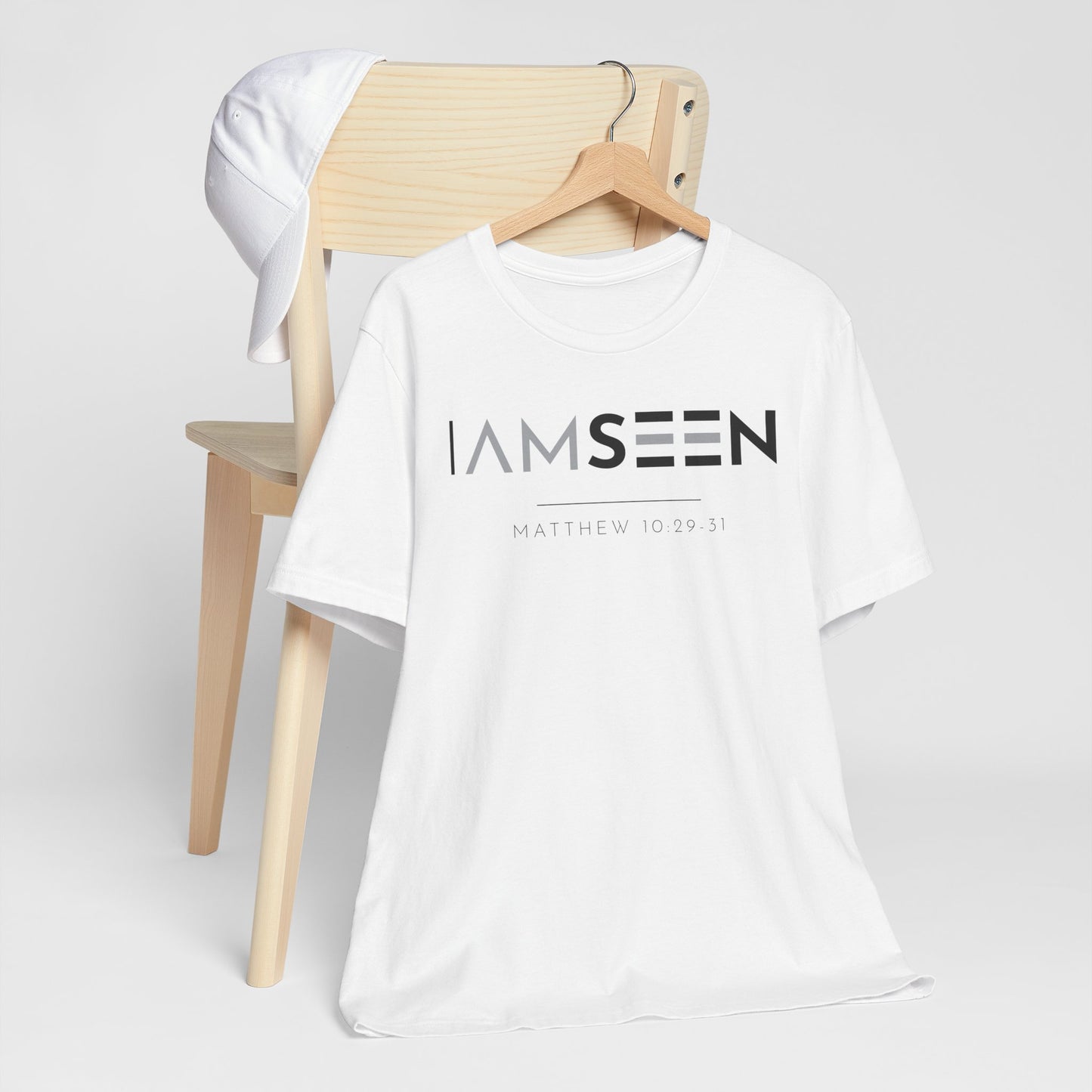 I Am Seen T-Shirt - Matthew 10:29-31 Faith Graphic Tee | Contrast Edition