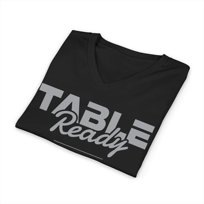 Table Ready V-Neck Tee - Psalm 23:5 Faith Graphic Tee | Pure Print Edition