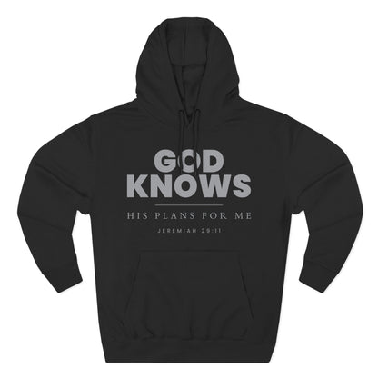God Knows Pullover Hoodie - Jeremiah 29:11 Christian Sweatshirt | Pure Print Edition