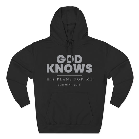 God Knows Pullover Hoodie - Jeremiah 29:11 Christian Sweatshirt | Pure Print Edition