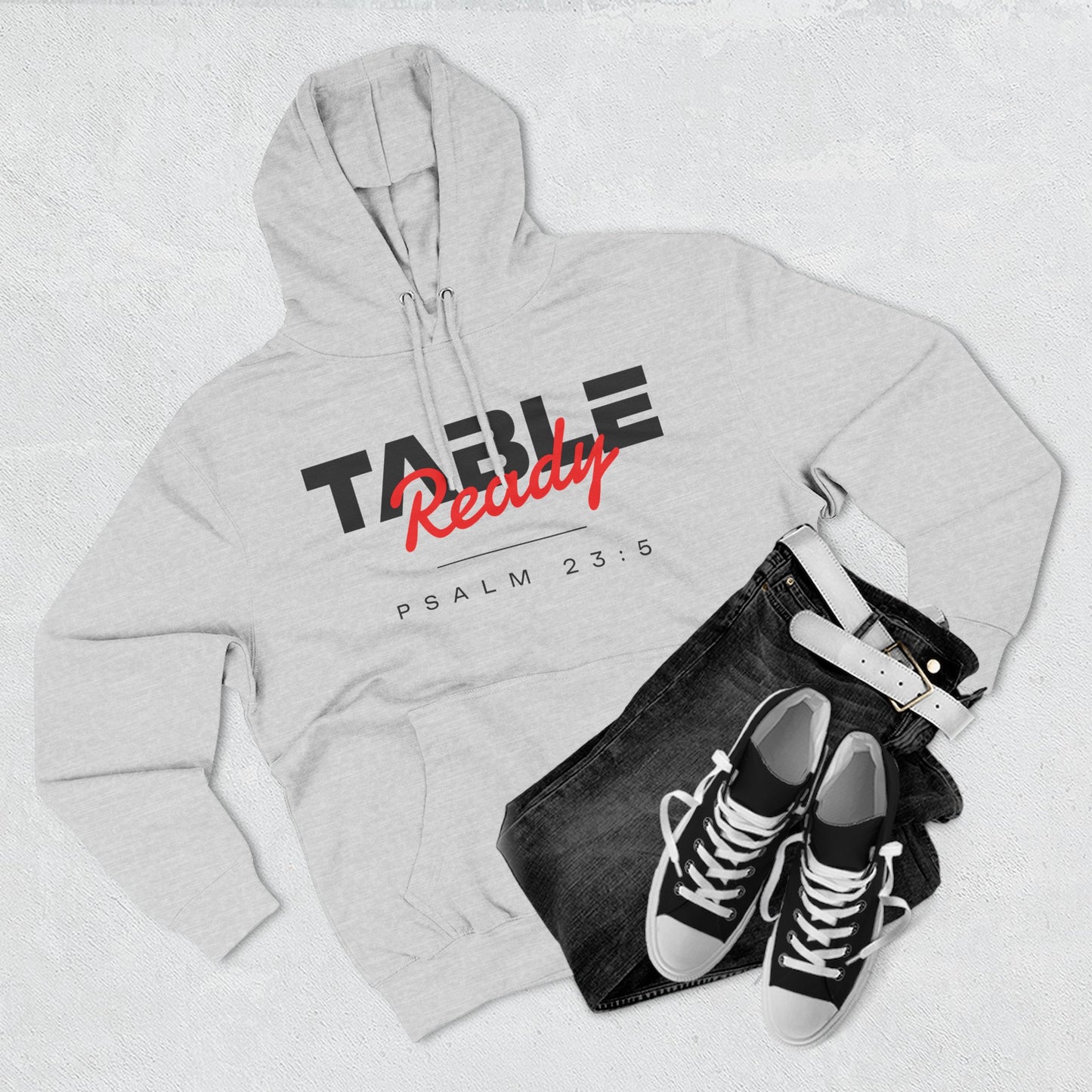Table Ready Pullover Hoodie - Psalm 23:5 Christian Sweatshirt