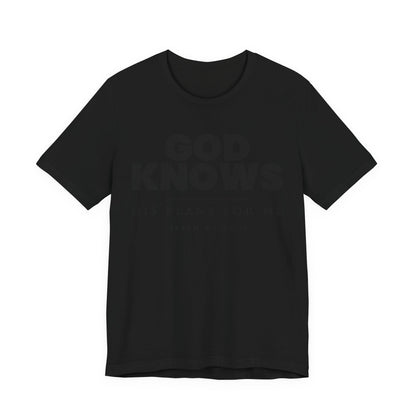 God Knows Tee - Jeremiah 29:11 Faith Graphic Tee | Monochromatic Edition