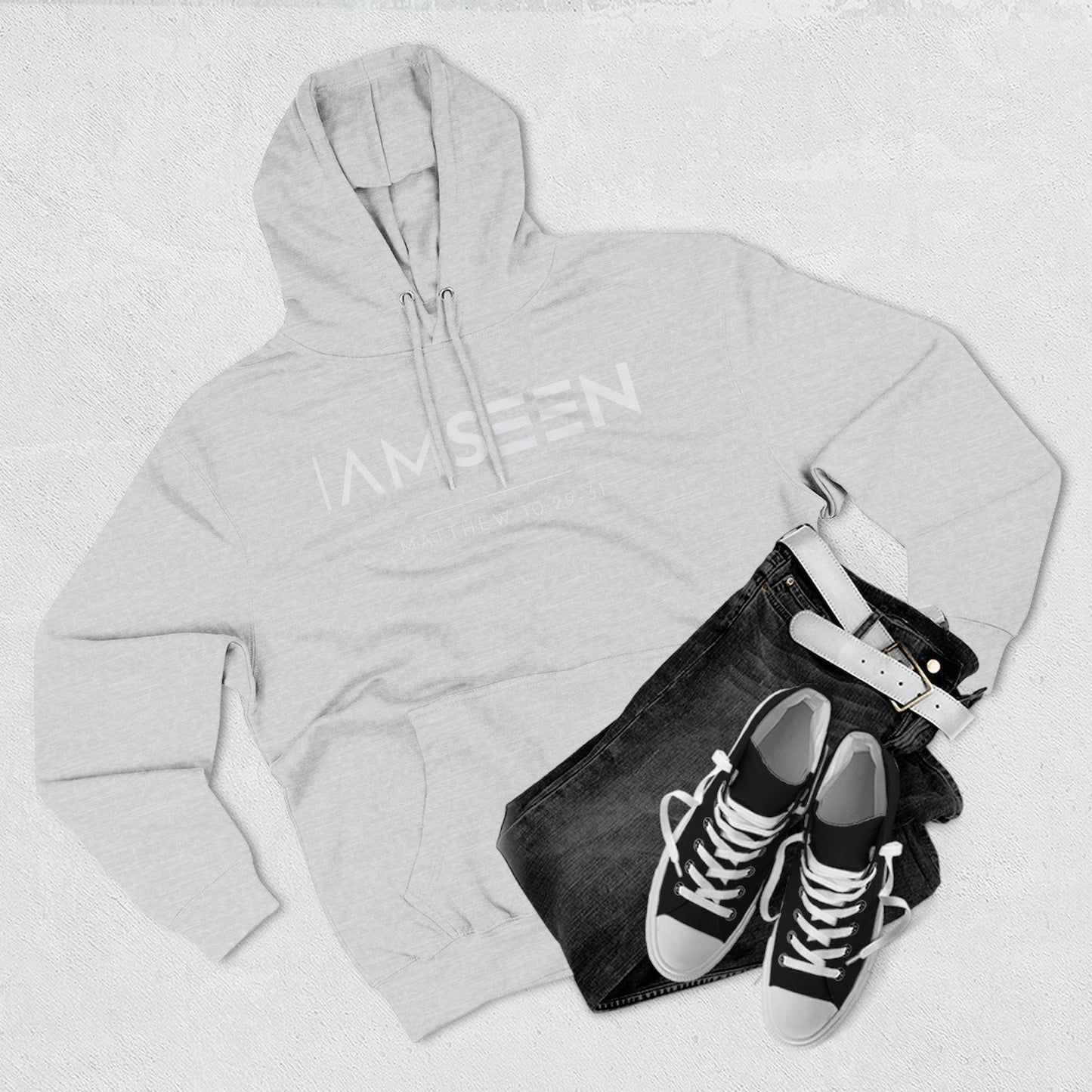 I Am Seen Pullover Hoodie - Matthew 10:29-31 Christian Sweatshirt | Pure Print Edition