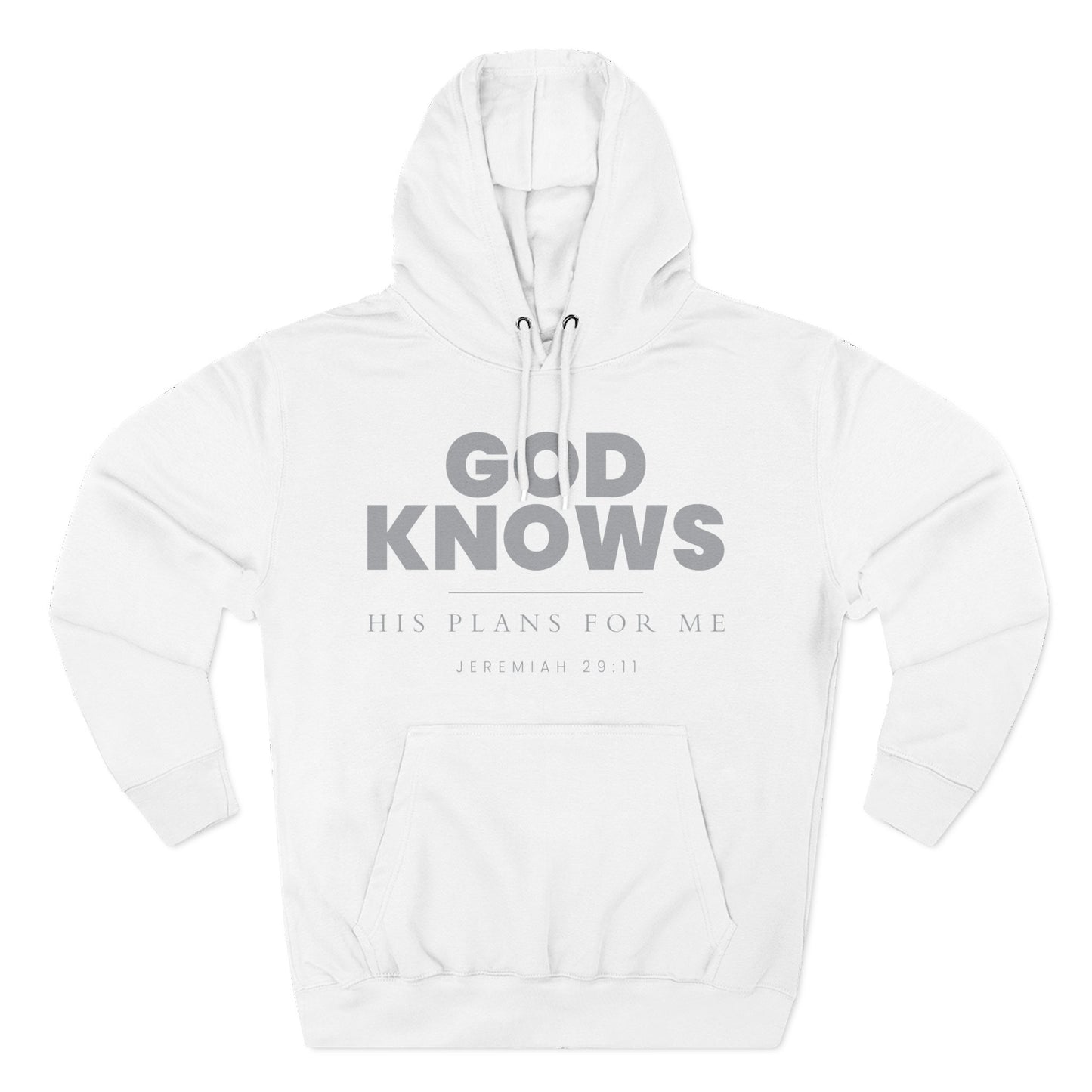 God Knows Pullover Hoodie - Jeremiah 29:11 Christian Sweatshirt | Pure Print Edition