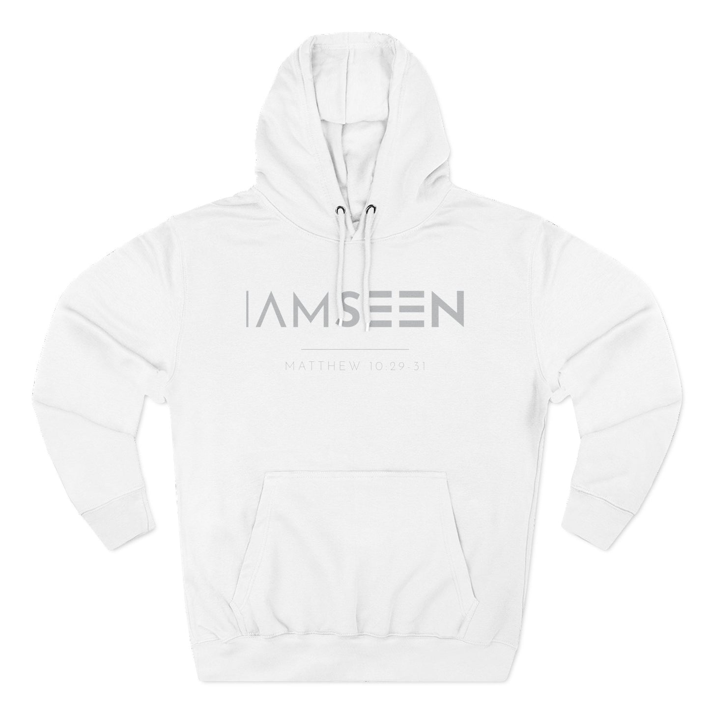 I Am Seen Pullover Hoodie - Matthew 10:29-31 Christian Sweatshirt | Pure Print Edition