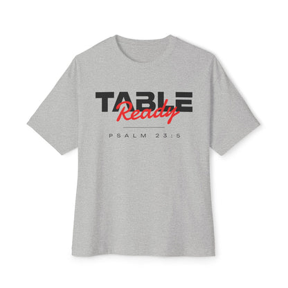 Table Ready Oversized Tee - Psalm 23:5 Faith Graphic Tee | Oversized Edition