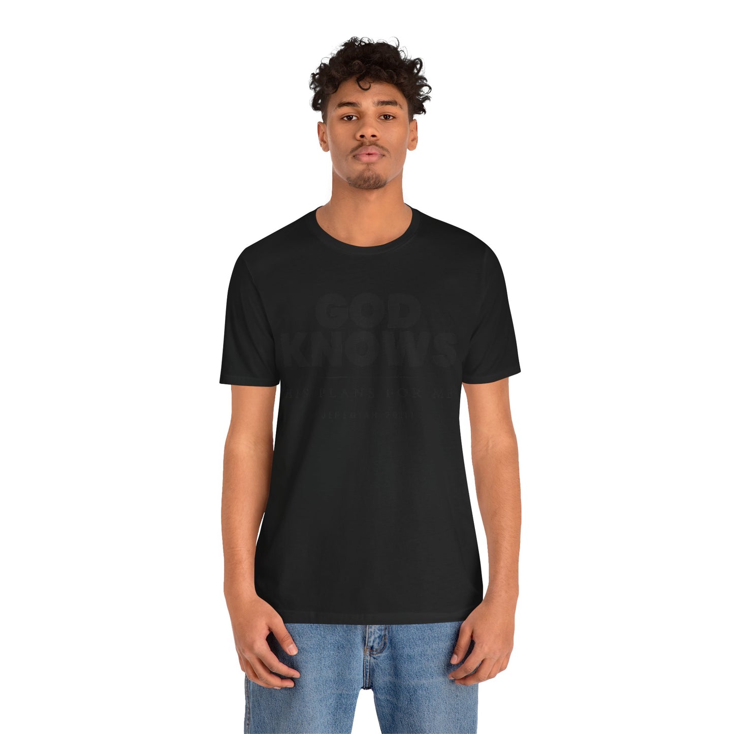 God Knows Tee - Jeremiah 29:11 Faith Graphic Tee | Monochromatic Edition