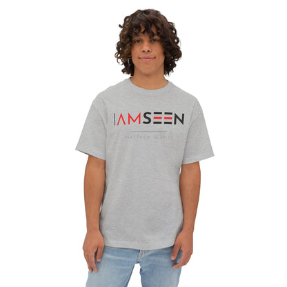 I Am Seen Oversized Tee - Matthew 10:29-31 Faith Graphic Tee | Oversized Edition
